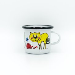 Enamel mug cat