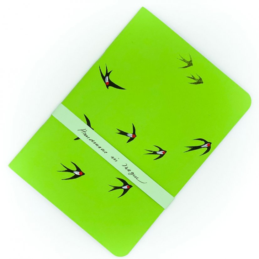 Notebook birds - motif 1 - Colour: White
