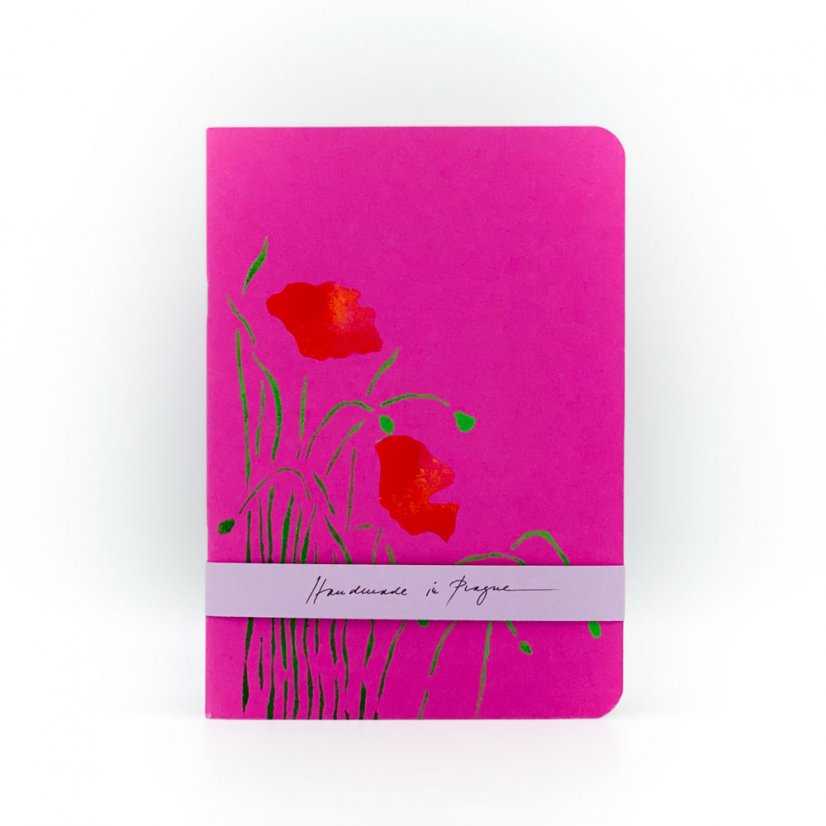 Zápisník mák - Barva: Růžová