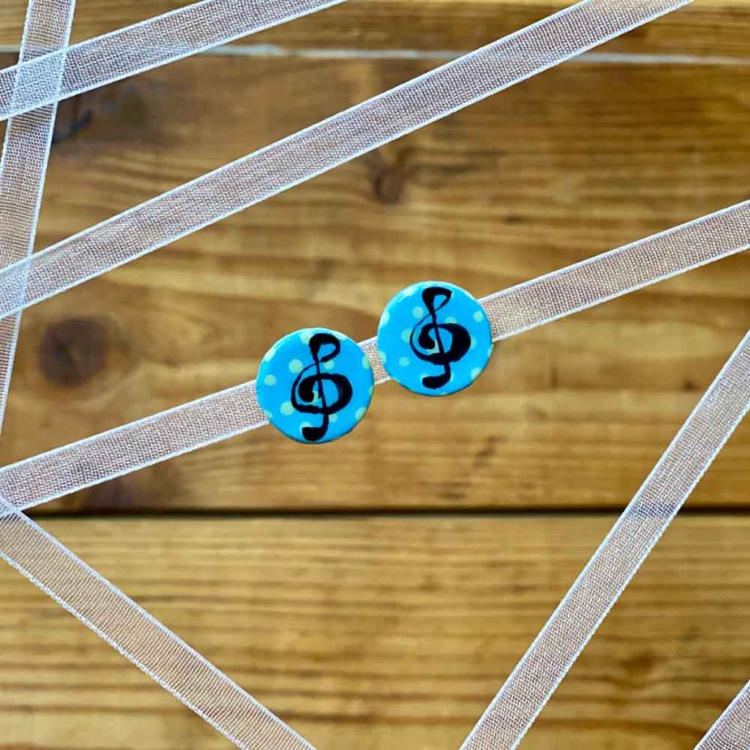 Ceramic earrings small - motif 1