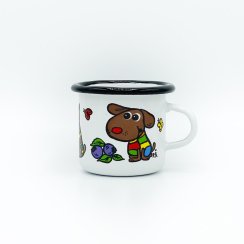 Enamel mug dog