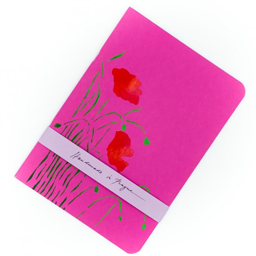 Zápisník mák - Barva: Růžová