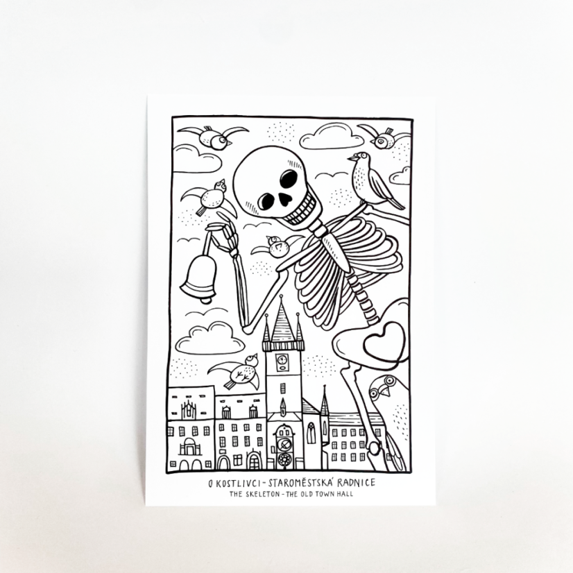 Prague Ghosts coloring sheets