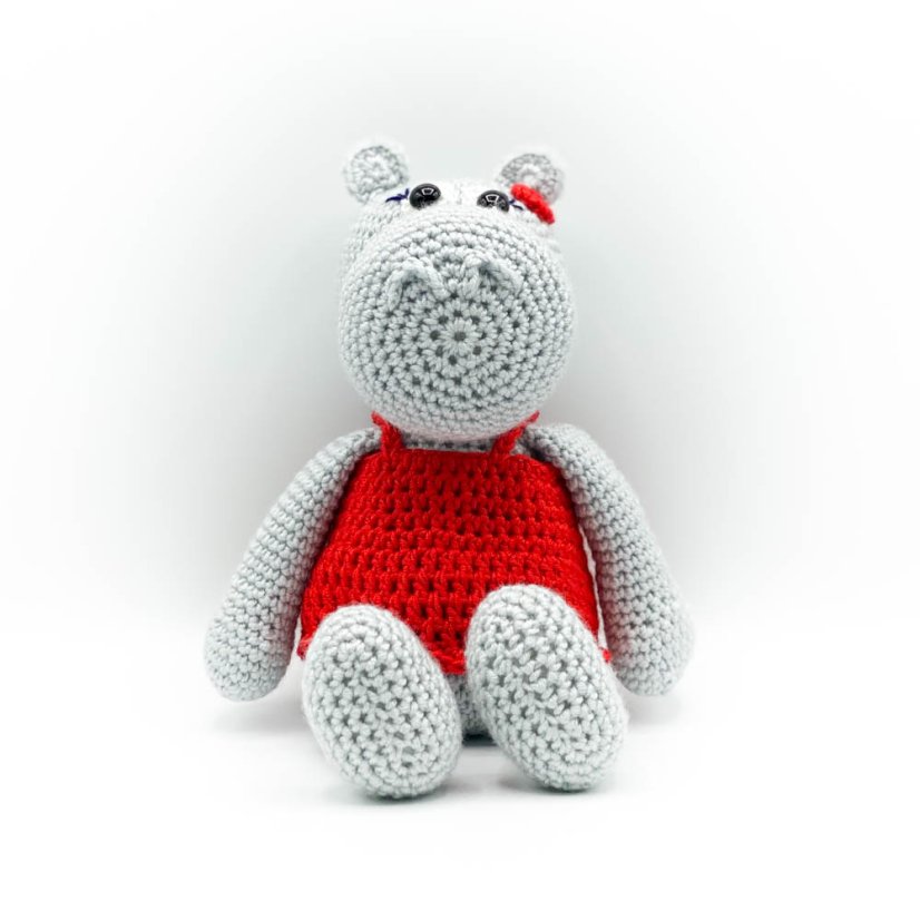 Crocheted hippo - motif 2