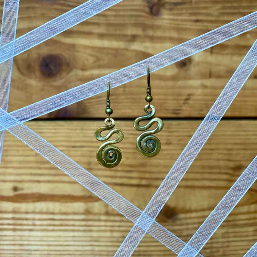 Brass earrings - motif 2