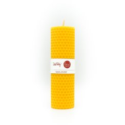 Beeswax candle – round, 14cm