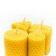 Beeswax candle – round, 14cm