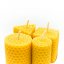Beeswax candle – round, 14cm