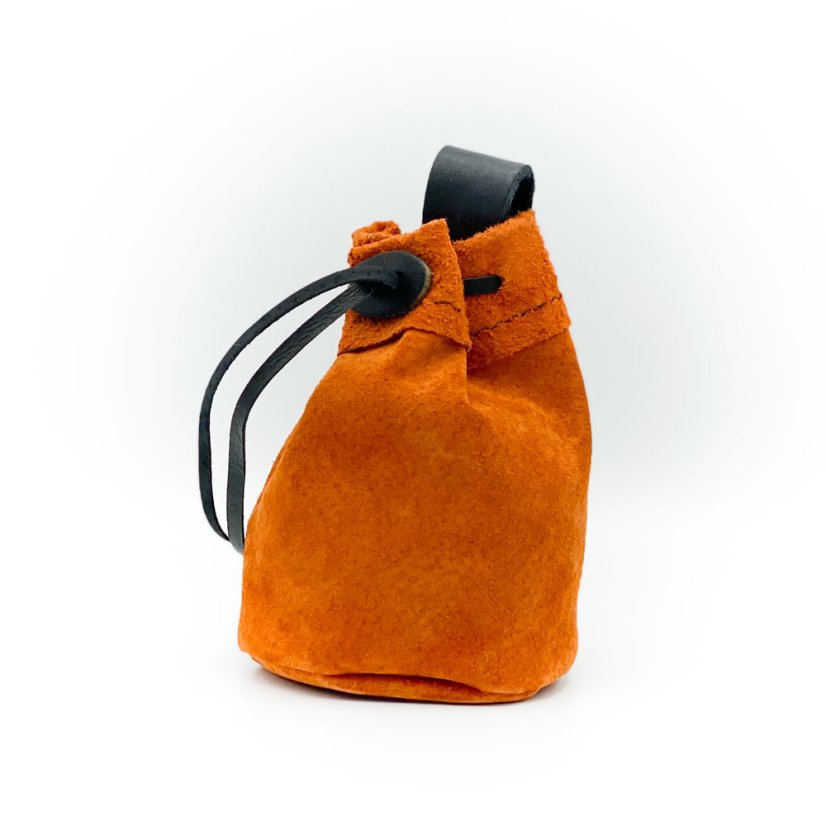 Leather pouch, more colours - Colour: Orange