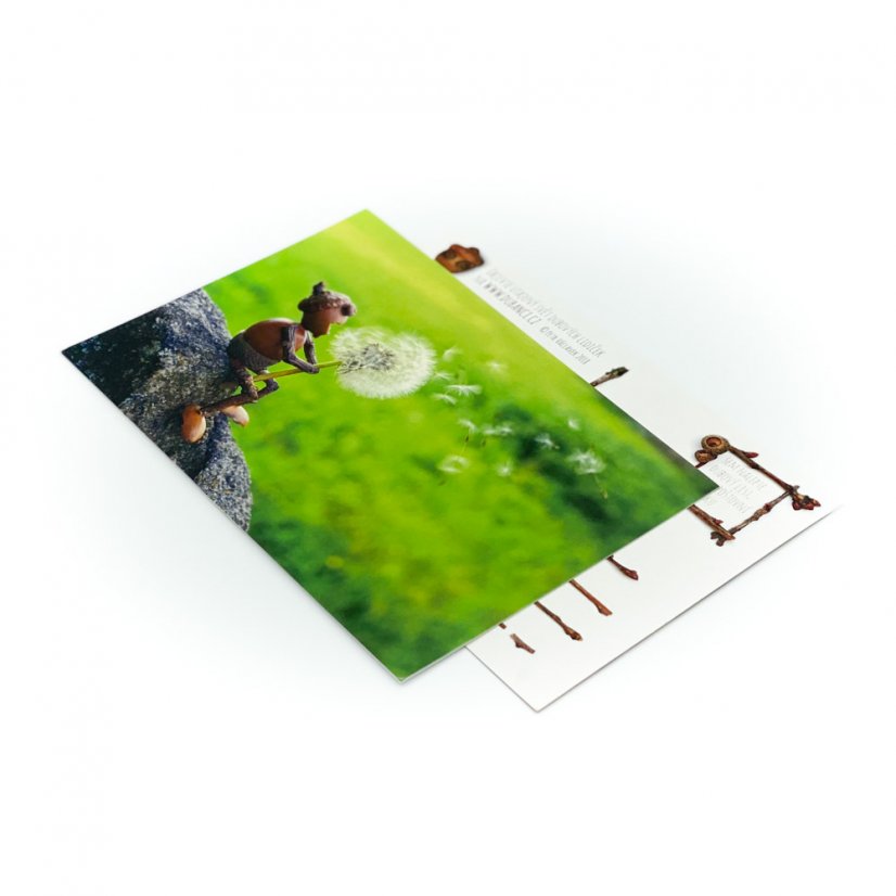 Postcard Acorn Elves - motif 2