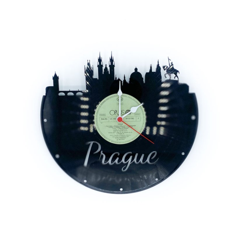 Vinyl clock - carved