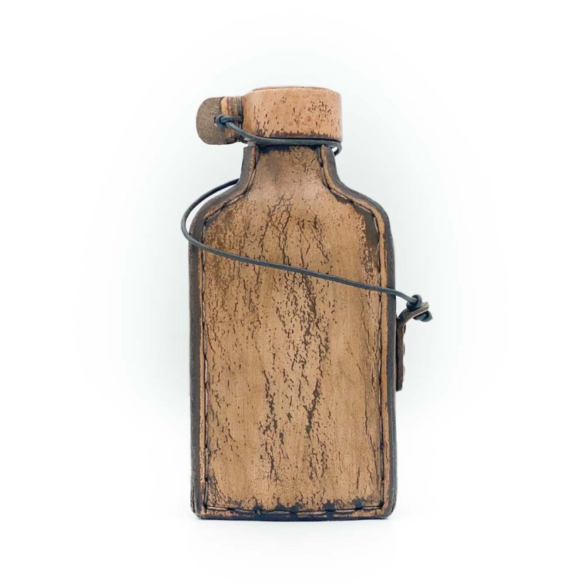 Leather bottle, more colours - Colour: Beige