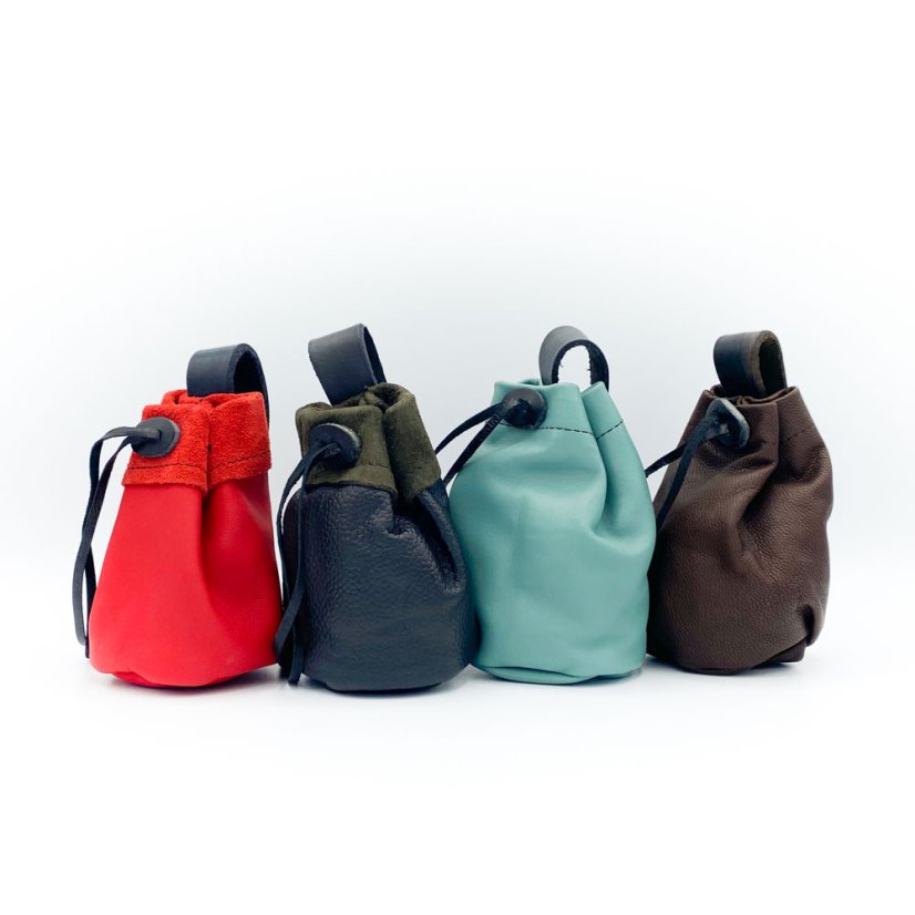 Leather pouch, more colours - Colour: Brown