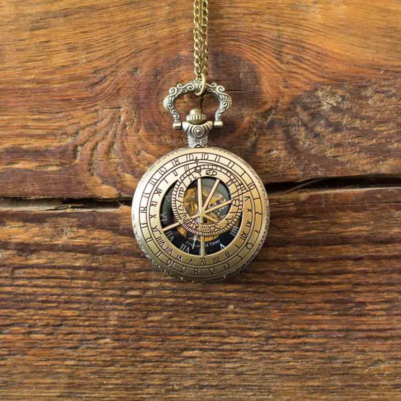 Mechanické hodinky - ORLOJ - Barva: Černá, Velikost (průměr): 48mm