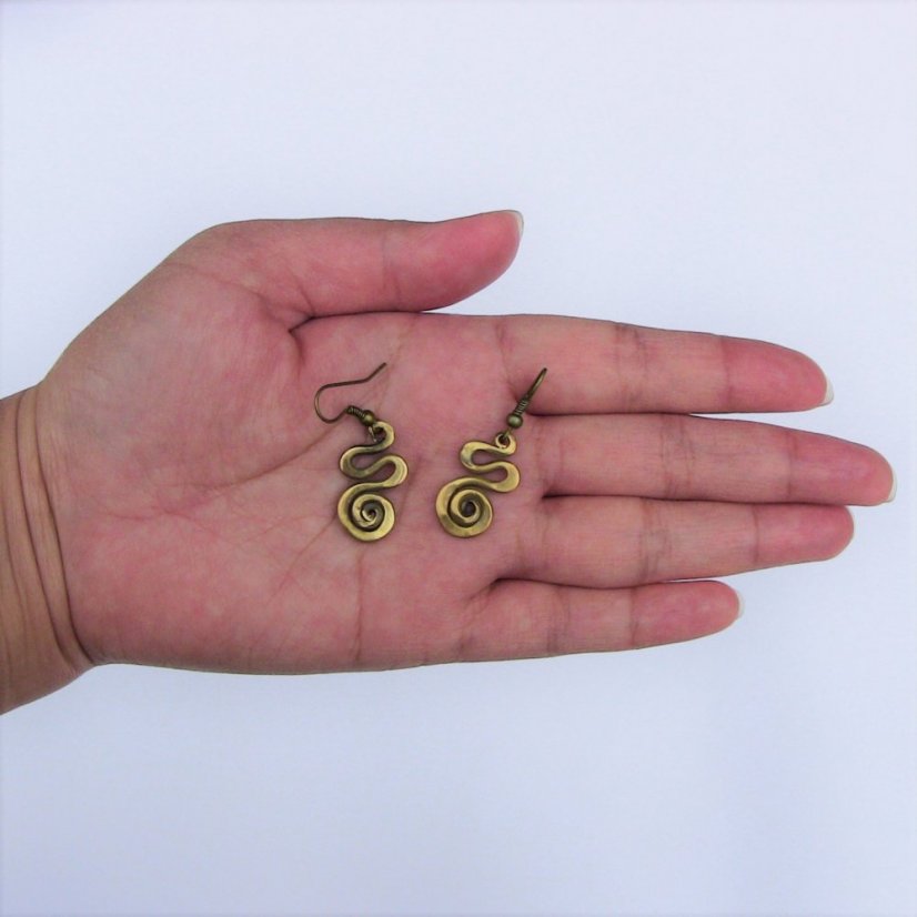 Brass earrings - motif 2