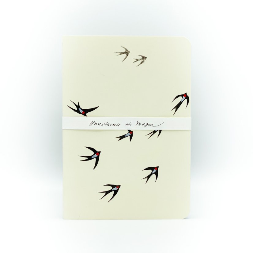 Notebook birds - motif 1 - Colour: White