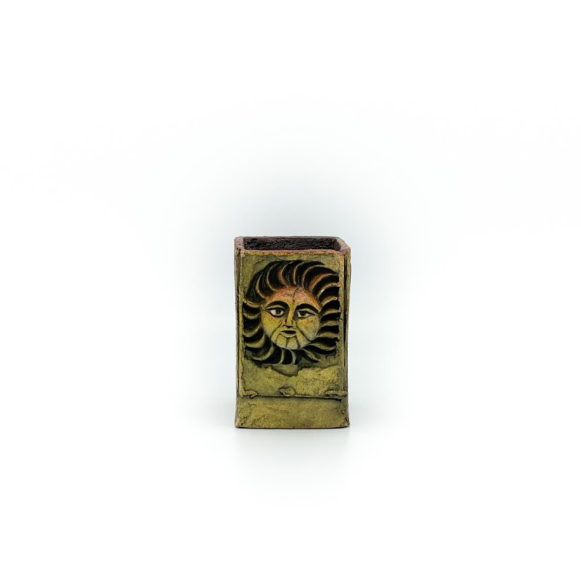 Small square ceramic vase - motif 1