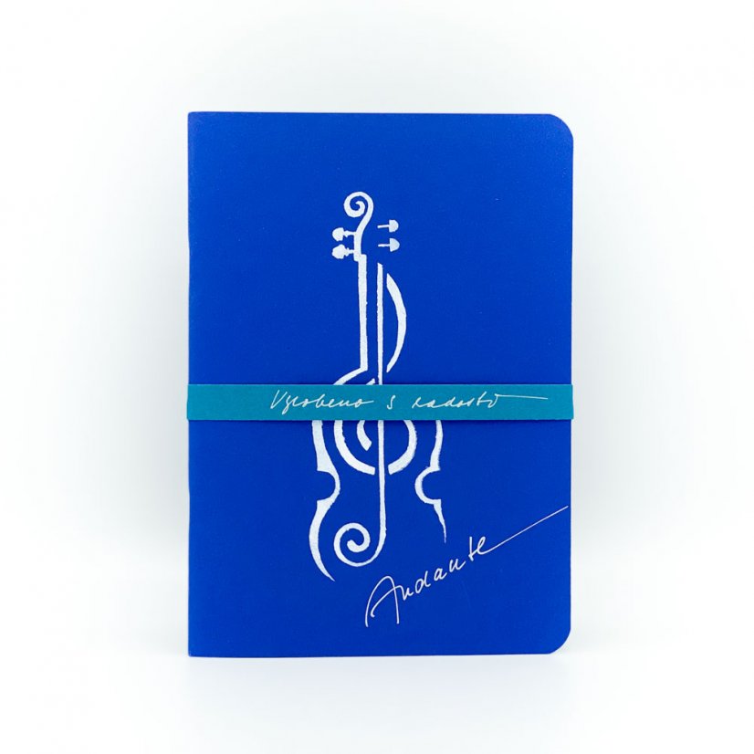 Zápisník housle - Barva: Modrá