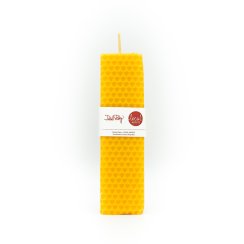 Beeswax candle – square, 14cm