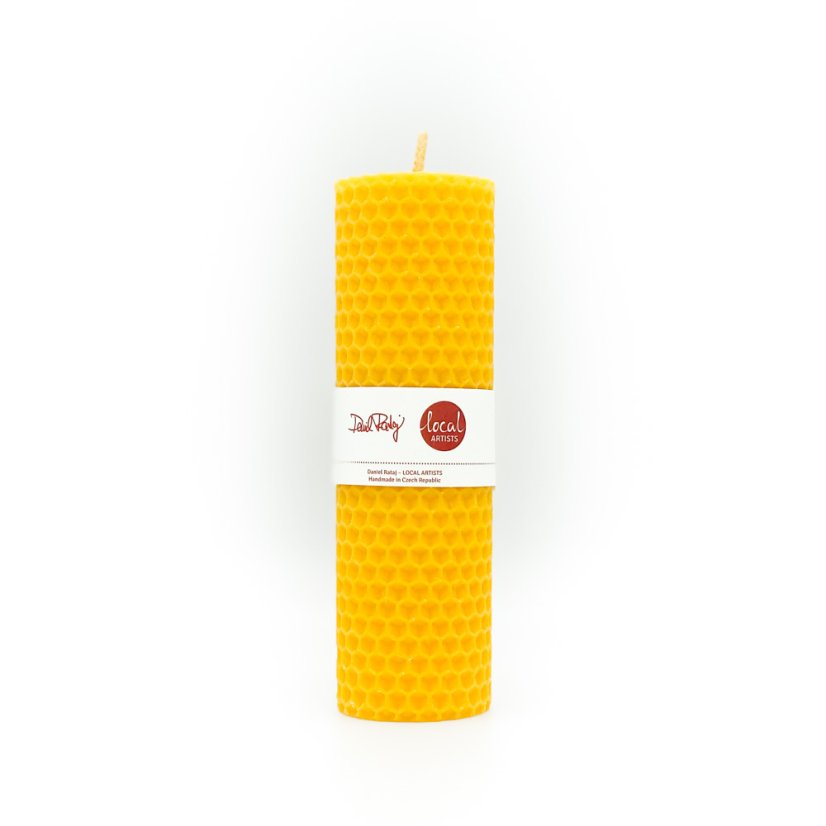Beeswax candle – round, 14cm