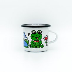 Enamel mug frog