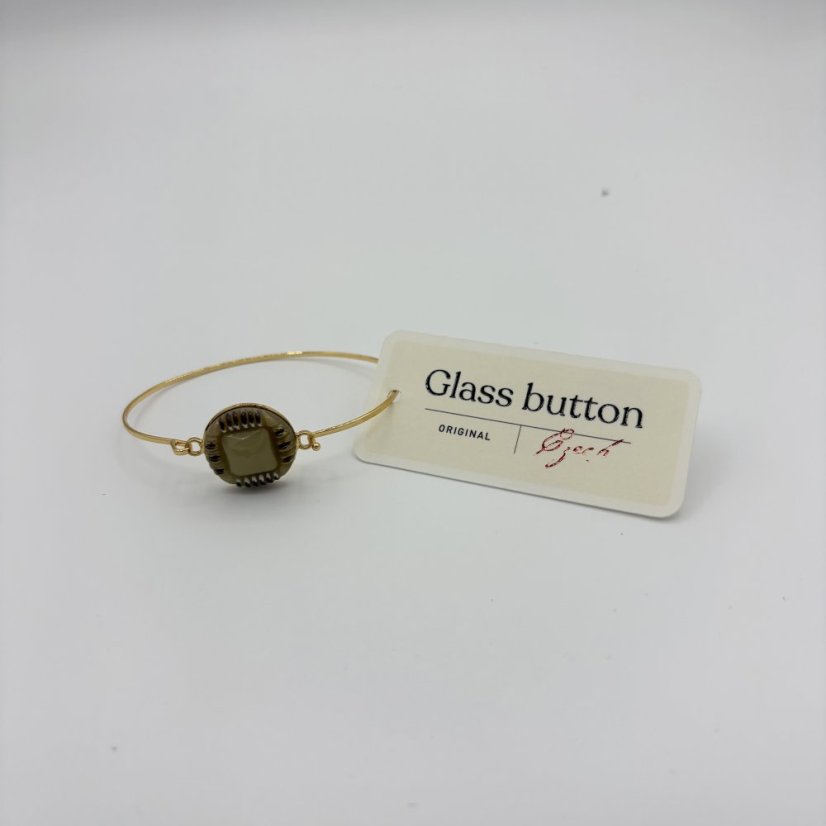 Glass Button Bracelet Thin – motif 5