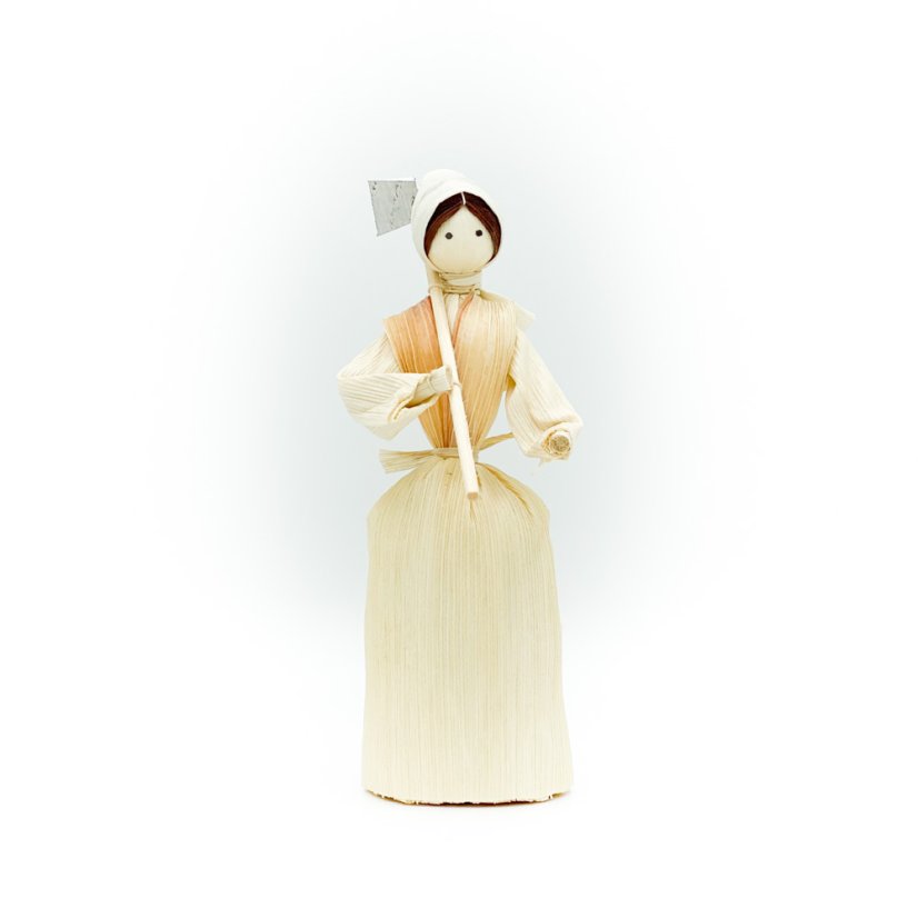 Corn husk doll - hoe