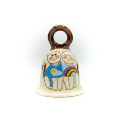 Ceramic bell Cats - big