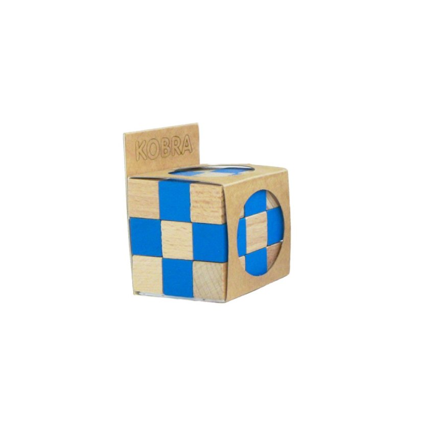 Wooden Brain Teaser - Cobra, more colours - Colour: Blue