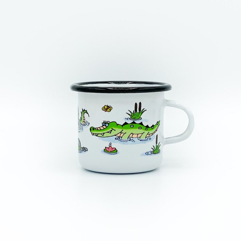 Enamel mug crocodile