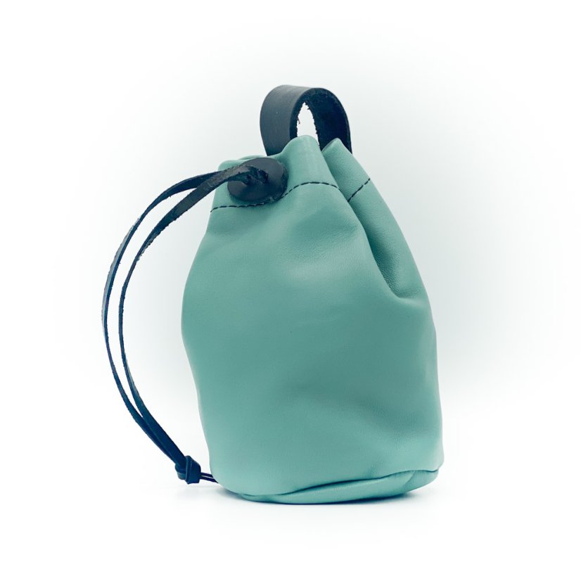 Leather pouch, more colours - Colour: Turquoise