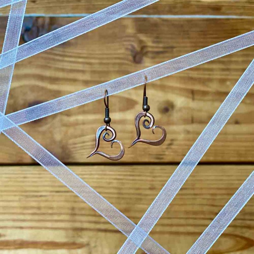 Copper earrings - motif 4