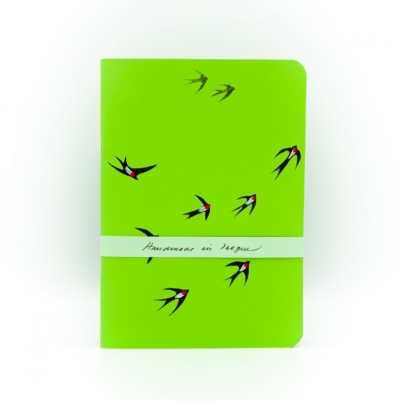 Zápisník ptáci - vzor 1 - Barva: Bílá